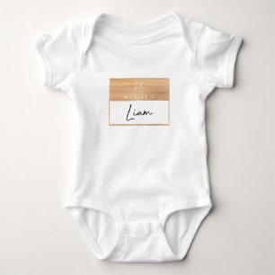 Body Nom Liam Reveal Baby Bonjour Mon nom est Étiquette