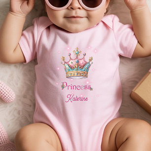 Body Nom personnalisé Couronne de princesse