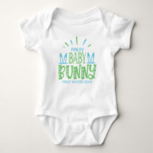 Body Nom personnalisé Douce petite lapine Premier œufs