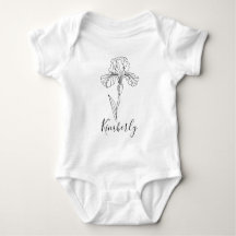 Nom personnalisé Février iris Fleur de naissance
