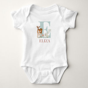 Body Nom personnalisé Lettre initiale E Bébé Bodysuit