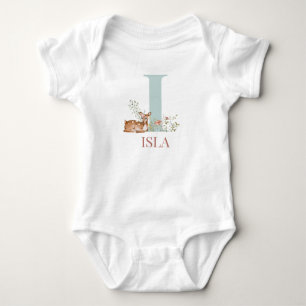 Body Nom personnalisé Lettre initiale I Baby Bodysuit