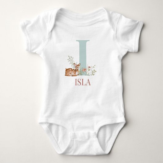 Body Nom personnalisé Lettre initiale I Baby Bodysuit (Devant)