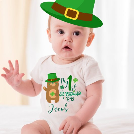 Body Nom personnalisé Mon premier Shamrock de la Saint-