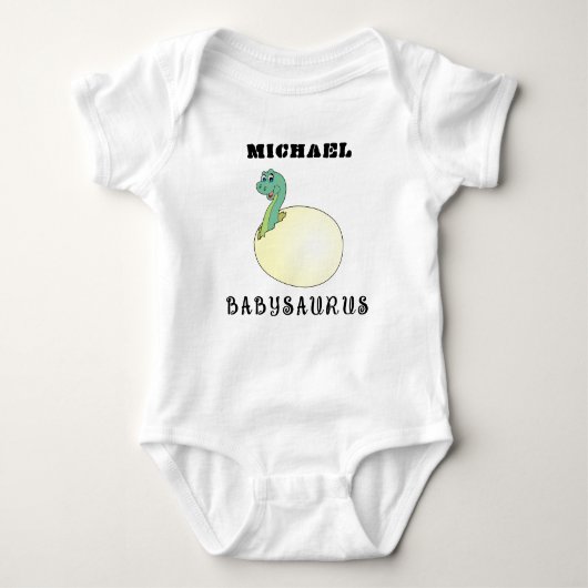 Body Nom personnalisé sur mignon Hatchling Dinosaur Bab (Devant)