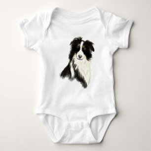 Body Nom personnalisé texte Bordure Collie chien animal