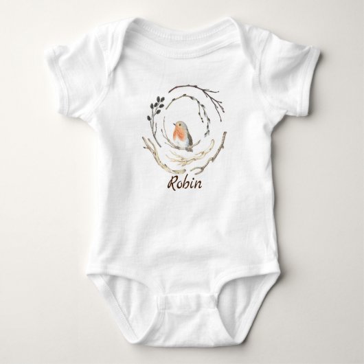Body Nom Robin Sparrow Bird Bird Bird Bird Baby Chemise (Devant)