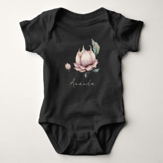 Body Noms de bébé Monogramme Fleur de Lotus Bohème Natu