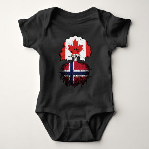Body Norvège Norvégien Canadien Drapeau des racines de