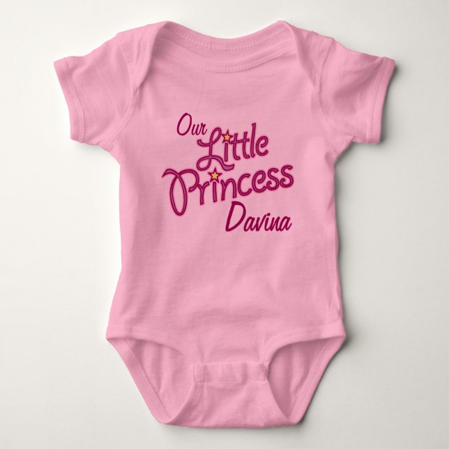 Body Notre petite princesse s'appelle chemise filles (Devant)