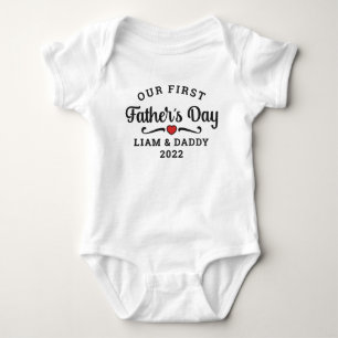 Body Notre premier bébé pour la fête des pères et nom d