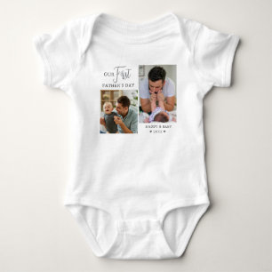 Body Notre première fête des pères Nouveau papa et bébé