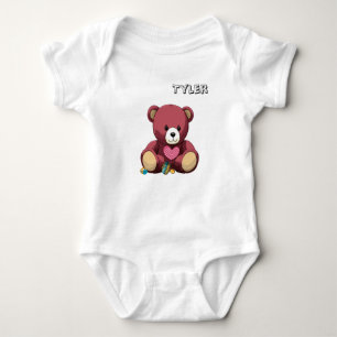 Body Nounours Ours avec Cœur et Hochet