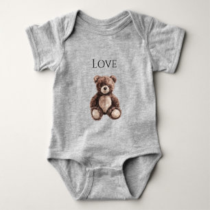 Body Nounours Ours en Peluche Brun au Chocolat