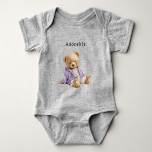 Body Nounours Teddy Bear Veste Violette
