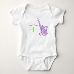 Body Nouveau bébé éléphant bienvenue chemise de bébé