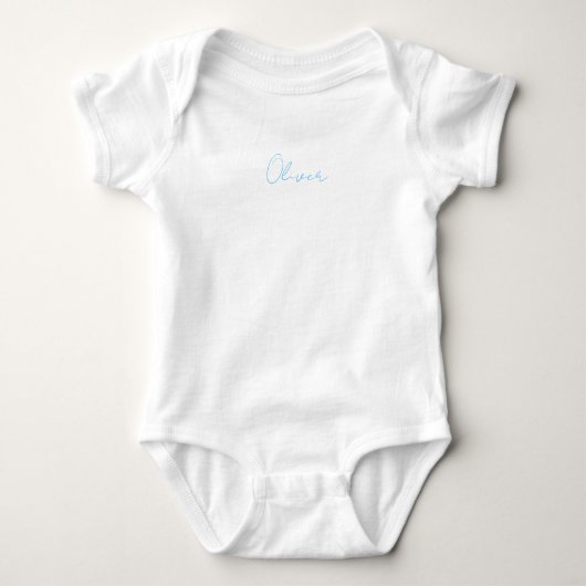 Body Nouveau bébé garçon bleu Nom doux nouveau-né simpl (Devant)