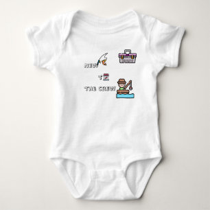 Body "Nouveau dans l'Équipe" PINK Personnalisable Pêche