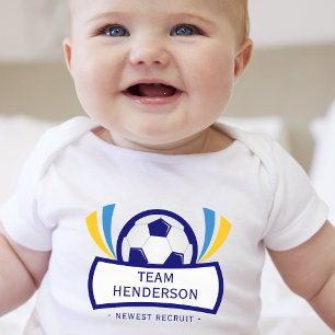 Body Nouvelle recrue bleue football personnalisé
