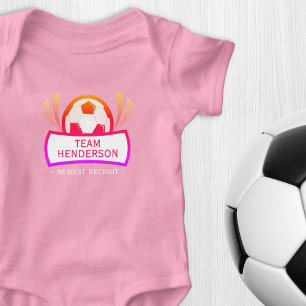 Body Nouvelle Recrue Personnalisé Rose Football