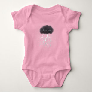 Body Nuage Tonnerre de Jour de Pluie Avec Rose Nom de B
