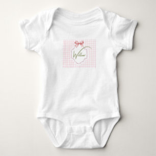 Body Nurserie personnalisée pour bébé fille avec ruban