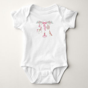 Body Nutcracker élégant aquarelle ballet rose Noël