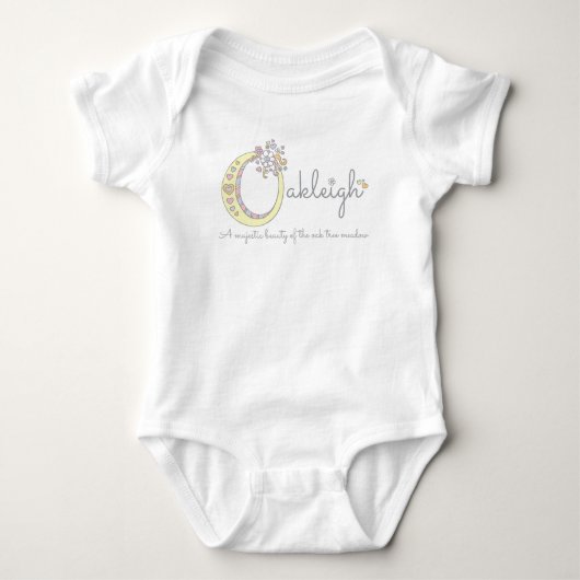 Body Oakleigh Girls nom signifiant O coeurs monogrammes (Devant)