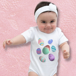 Body OEufs de Pâques colorés Pastel Couleurs printanièr
