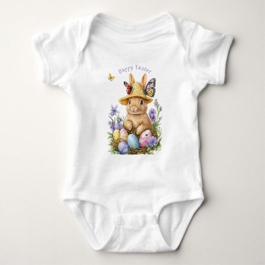 Body Œufs de Pâques Lapin Papillons (Devant)