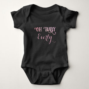 Body Oh Baby Personnalisé Fille Rose