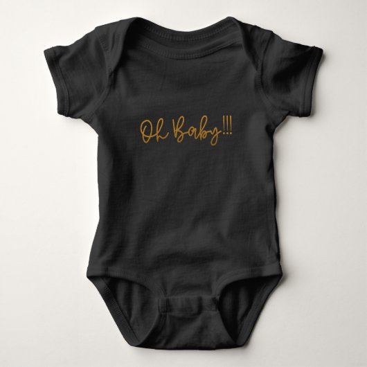 Body Oh Baby Yellow Gold Foil moderne Funky Fun (Devant)