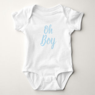 Body Oh garçon bleu clair script baby shower sexe révél