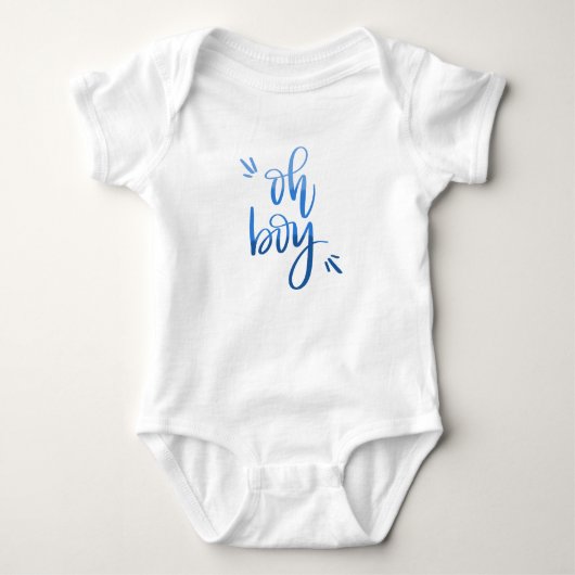 Body Oh Garçon - Calligraphie Bébé Bodysuit (Devant)