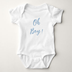 Body Oh mon garçon bleu simple costume bébé