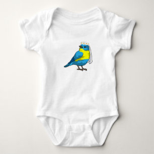 Body Oiseau comme fiancée avec couronne de fleurs