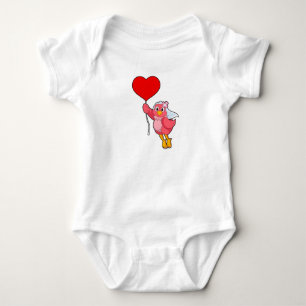 Body Oiseau en fiancée avec voile et ballon en forme de