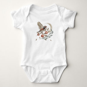 Body Oiseau forestier aux fruits et lune de croissant