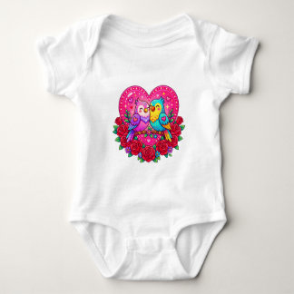 Body Oiseaux d'amour Kawaii Cœur Floral