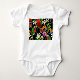 Body Oiseaux exotiques Belles Fleurs Motif