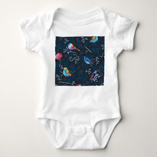 Body Oiseaux vibrants : Gouache Dark Elegance (Devant)