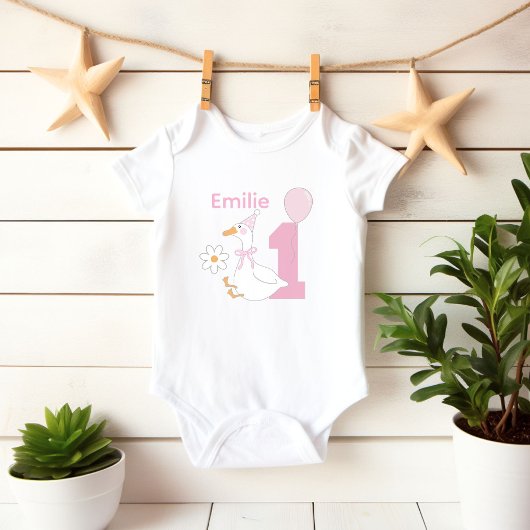 Body One silly Goose Personalize name First birthday