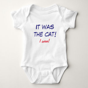 Body Onsie drôle - le bébé blâme le chat !