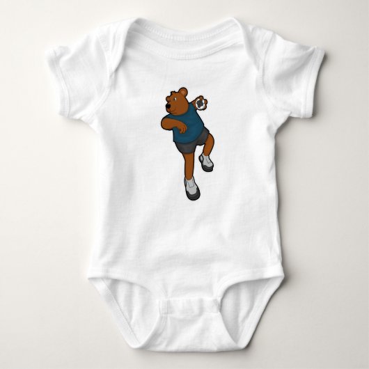 Body Ours à Handball joueur avec Handball (Devant)