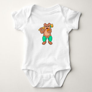 Body Ours au cricket avec chauve-souris de cricket