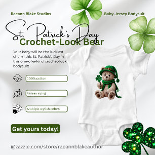 Body Ours au crochet de la Saint-Patrick