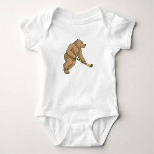Body Ours au hockey avec chauve-souris de hockey