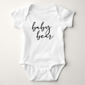 Body Ours bébé écriture simple moderne noir (Devant)