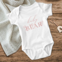 Ours bébé rose floral intemporel vintage