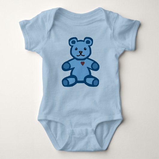 Body Ours bleu en peluche (Devant)